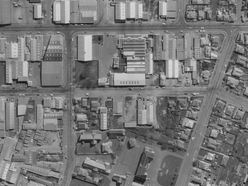 454 Saint Asaph Street from the air, 1970-1974
