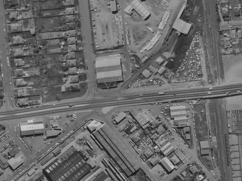 Mandeville Street from the air, 1970-1974