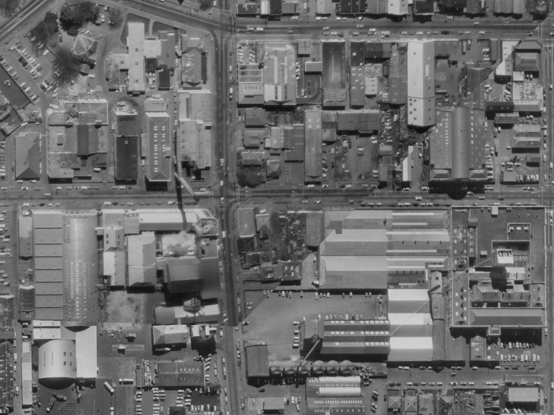 58 St Asaph Street from the air, 1970-1974