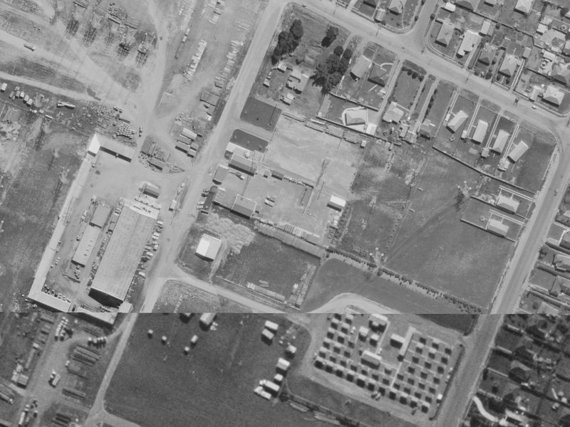 2 Brunner Street from the air, 1970-1974