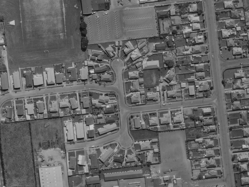 Aileen Place from the air, 1970-1974