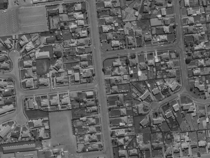 65 Wharenui Road from the air, 1970-1974