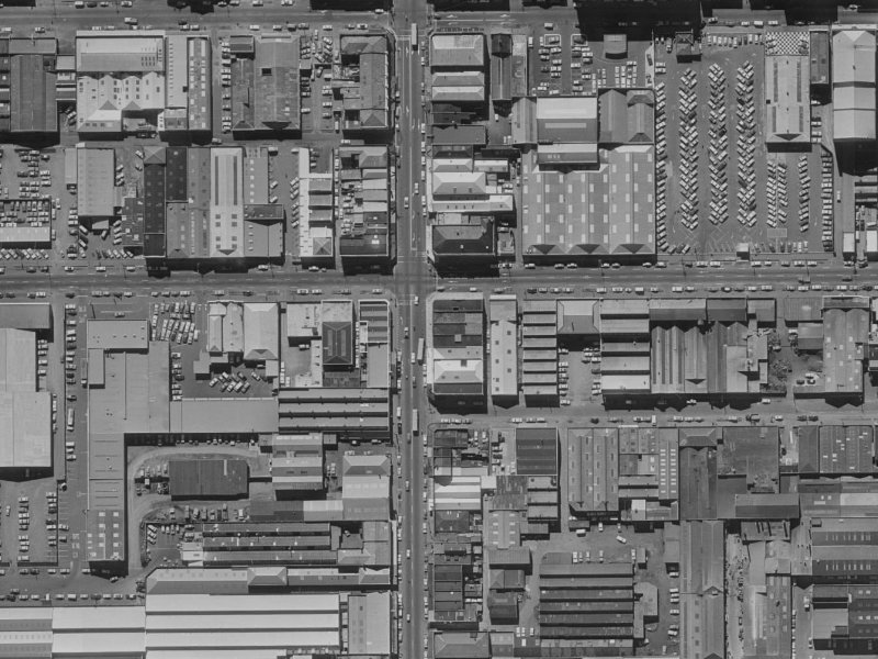 594 Colombo Street from the air, 1970-1974