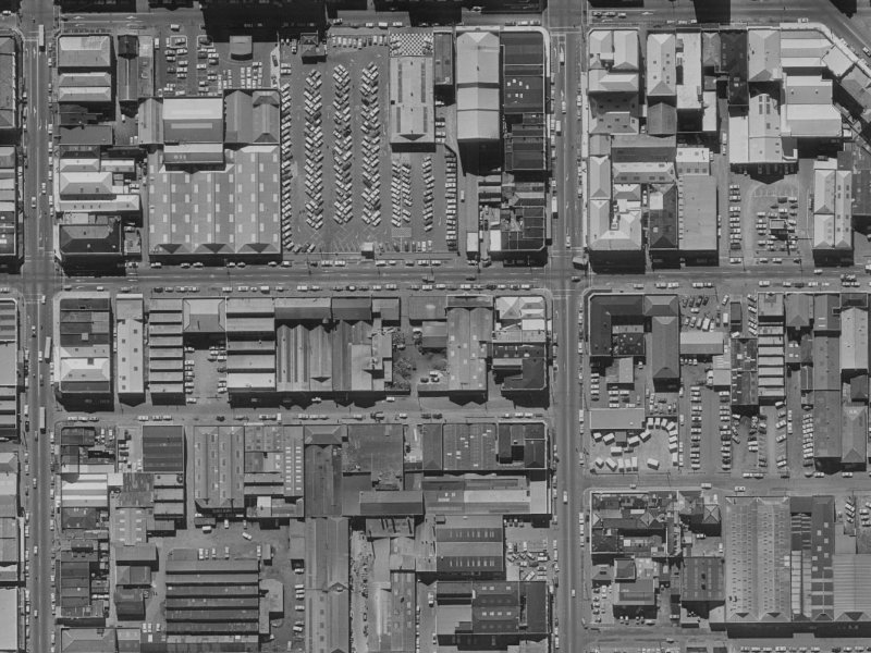 220 St Asaph Street from the air, 1970-1974