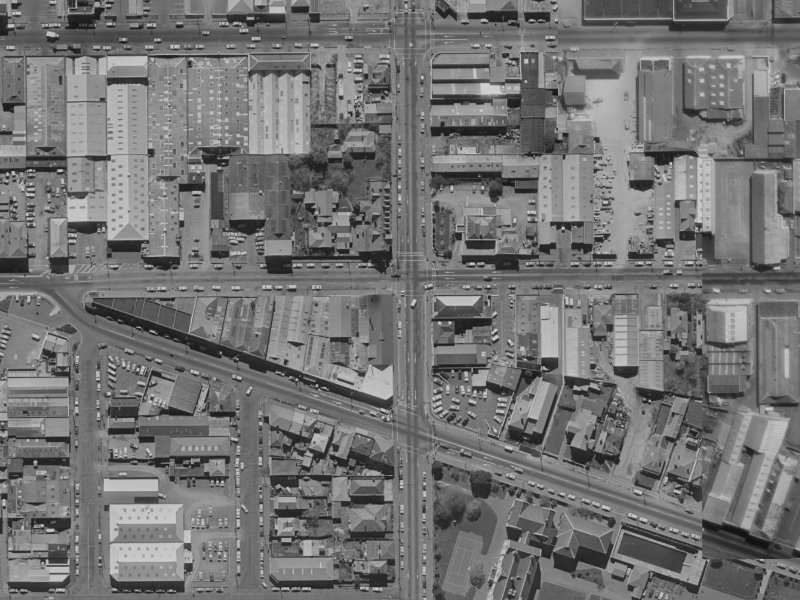 176 Barbadoes Street from the air, 1970-1974