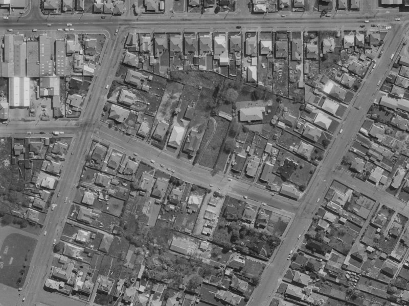 527 St Asaph Street from the air, 1970-1974