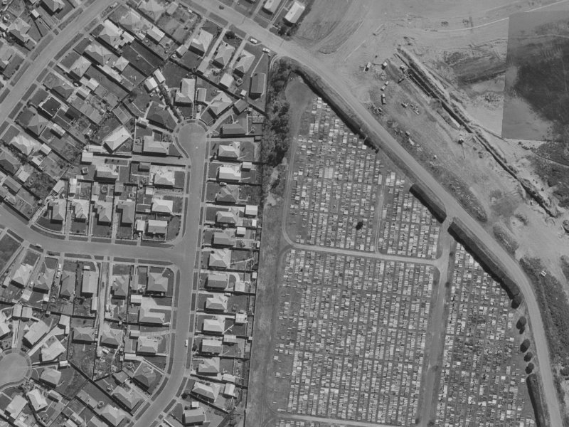 46 Damien Place from the air, 1970-1974