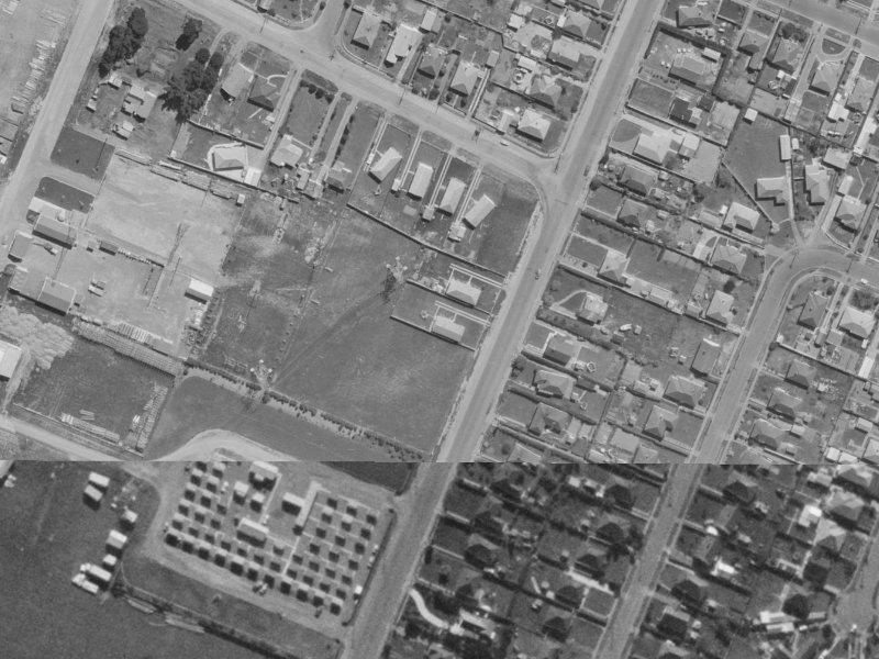 51 Gilberthorpes Road from the air, 1970-1974