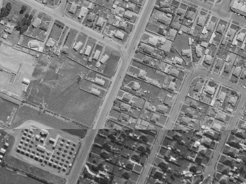 52 Gilberthorpes Road from the air, 1970-1974