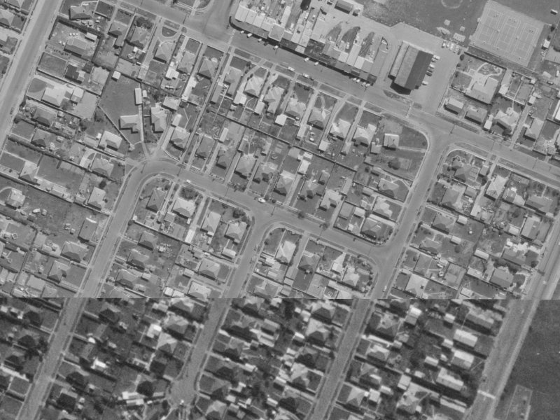 51 Amuri Street from the air, 1970-1974
