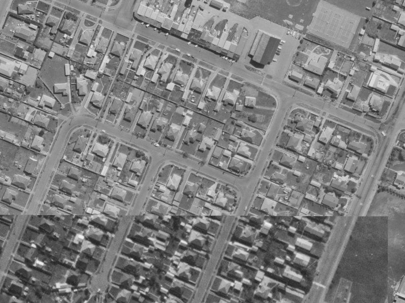 55 Amuri Street from the air, 1970-1974
