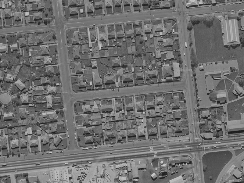 12 Rex Street from the air, 1970-1974