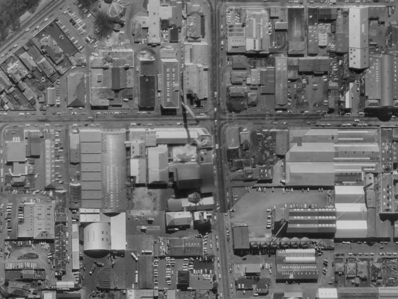 242–244 Antigua Street from the air, 1970-1974