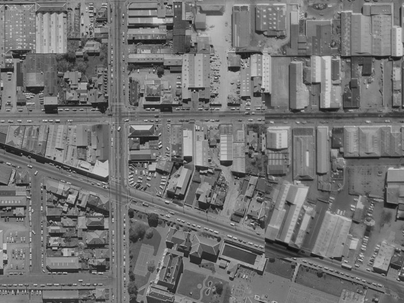 314 St Asaph Street from the air, 1970-1974