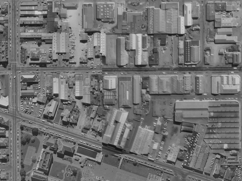 336 St Asaph Street from the air, 1970-1974