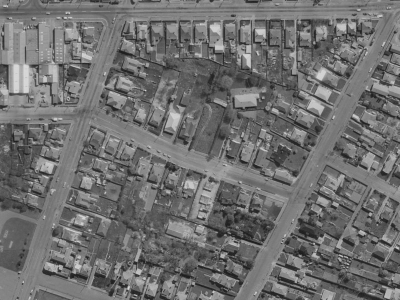 533 Saint Asaph Street from the air, 1970-1974
