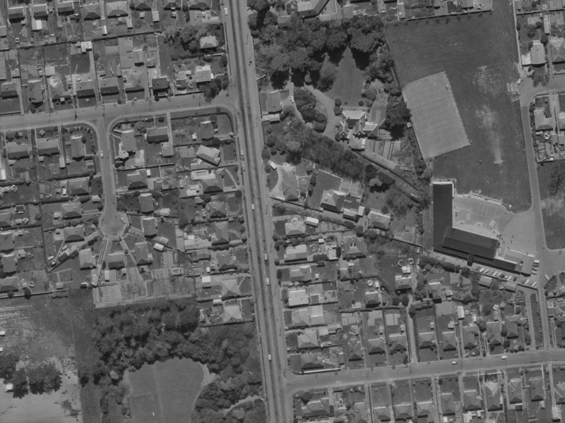 87 Hansons Lane from the air, 1970-1974