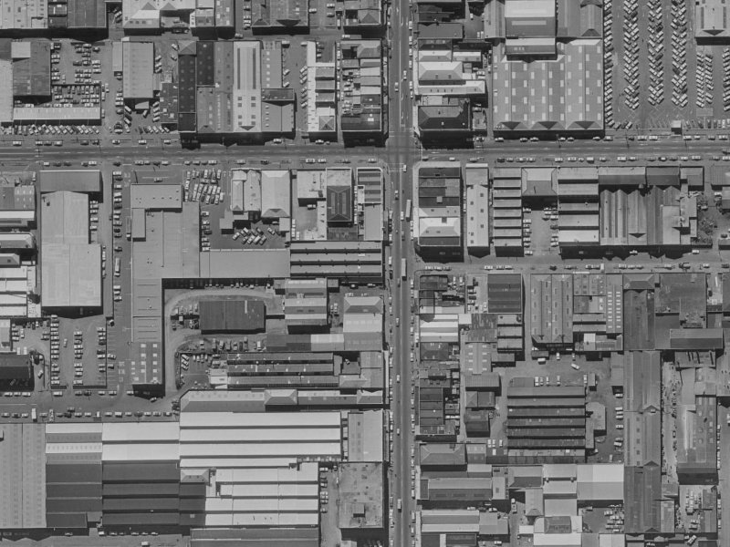 579 Colombo Street from the air, 1970-1974