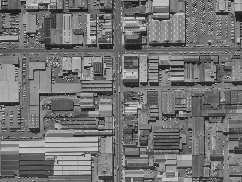 584 Colombo Street from the air, 1970-1974