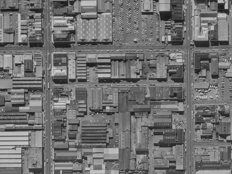 24 Welles Street from the air, 1970-1974