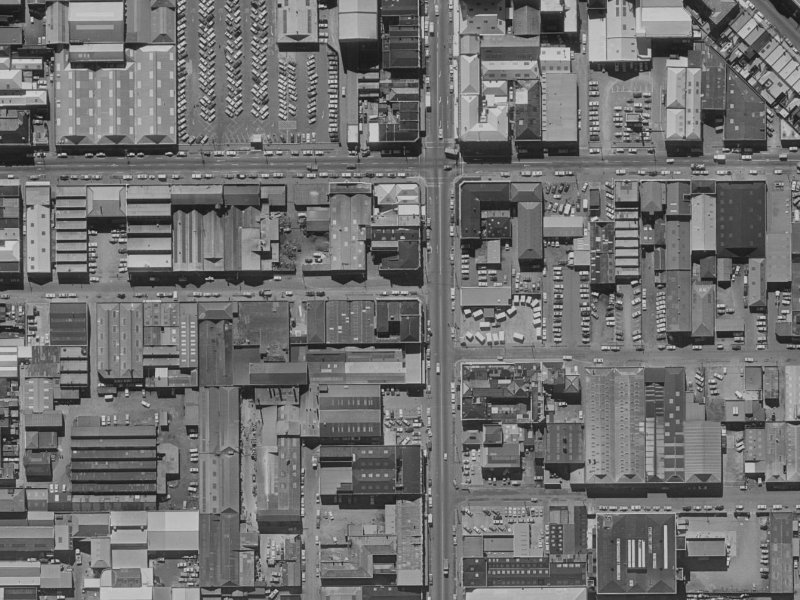 73 Manchester Street from the air, 1970-1974