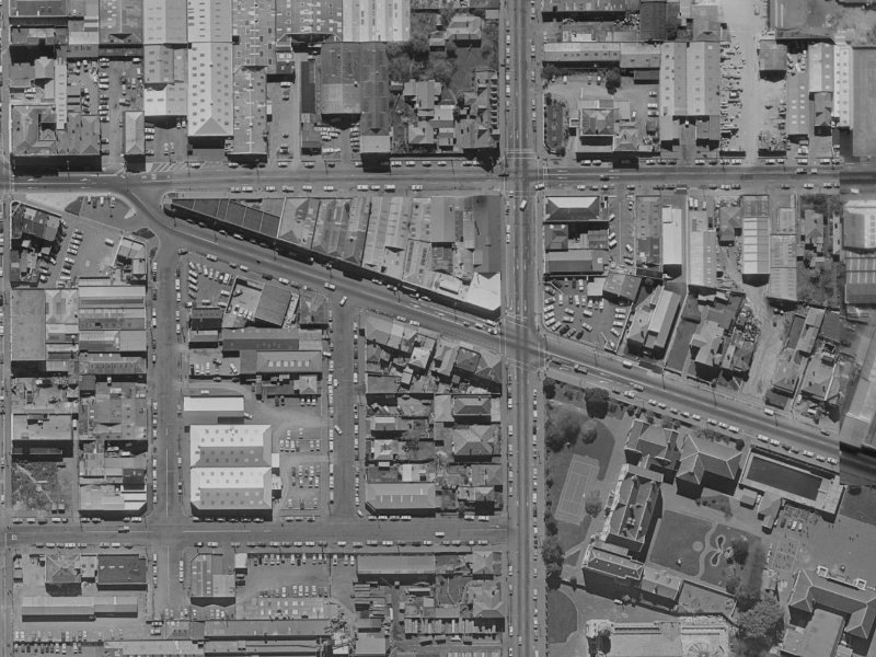 37 Ferry Road from the air, 1970-1974