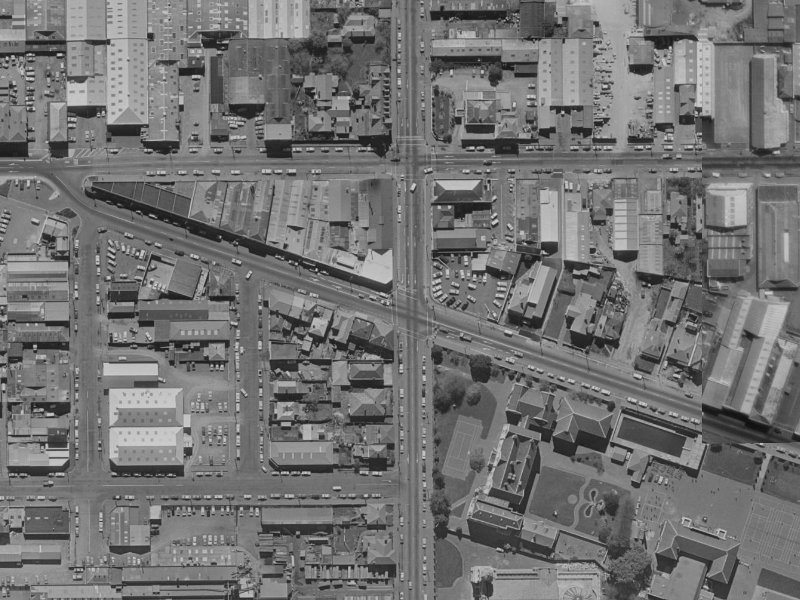 164 Barbadoes Street from the air, 1970-1974