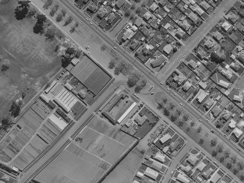 322 Linwood Avenue from the air, 1970-1974