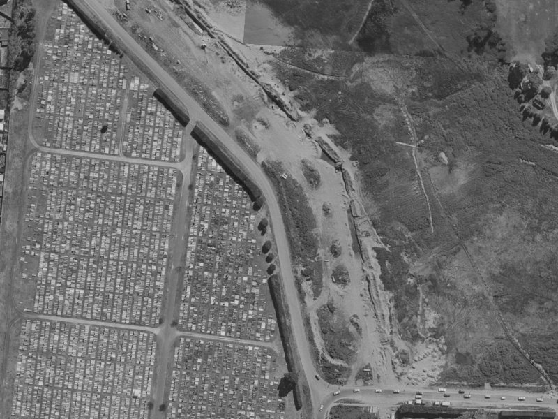 41-43 Keighleys Road from the air, 1970-1974