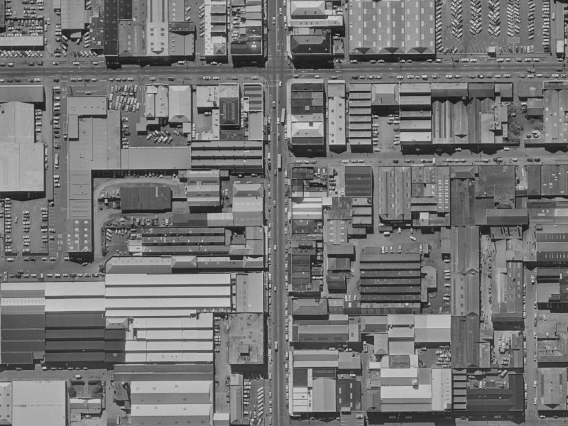 574 Colombo Street from the air, 1970-1974