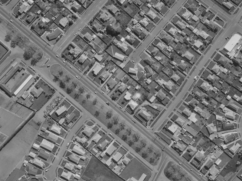 377 Linwood Avenue from the air, 1970-1974