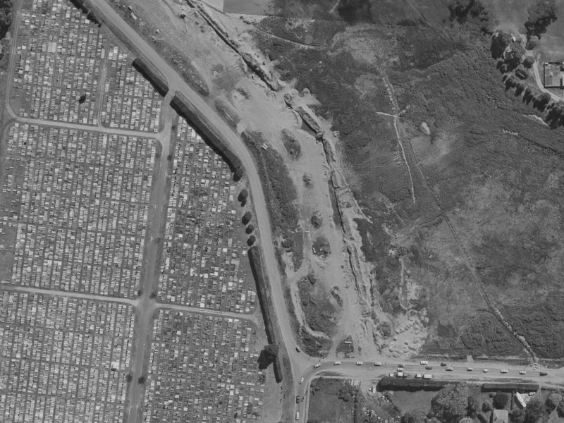 43 Keighleys Road from the air, 1970-1974