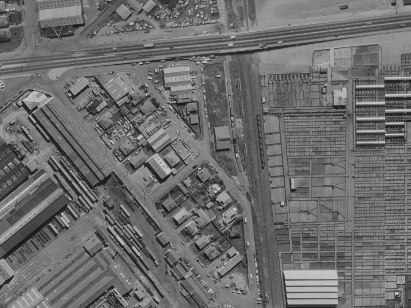 16b Anderson Street from the air, 1970-1974