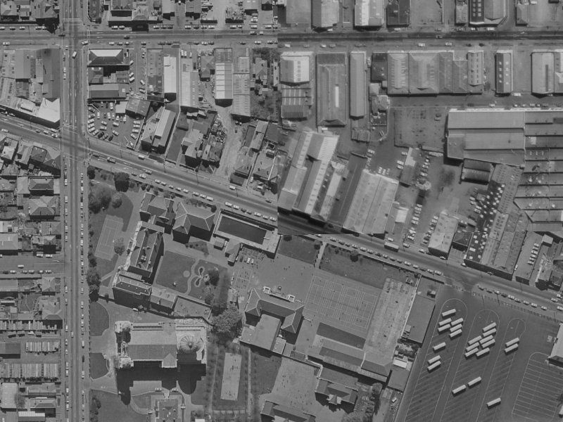 Ferry Road from the air, 1970-1974