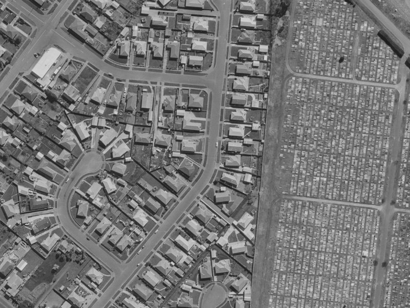 32 Damien Place from the air, 1970-1974