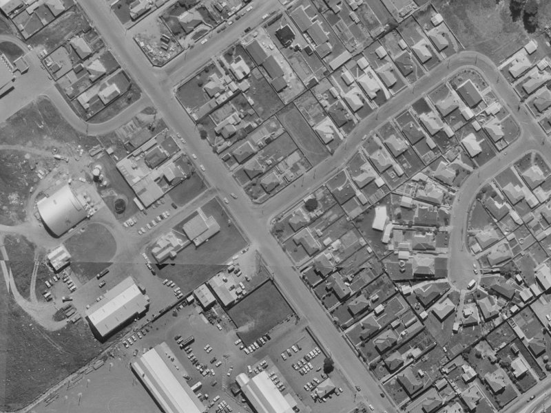 26–48 Greenhurst Street from the air, 1970-1974