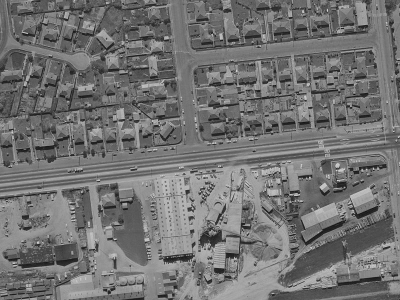 184–188 Blenheim Road from the air, 1970-1974