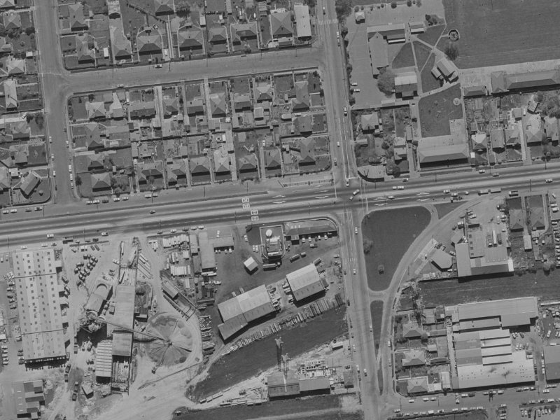 155–157 Blenheim Road from the air, 1970-1974