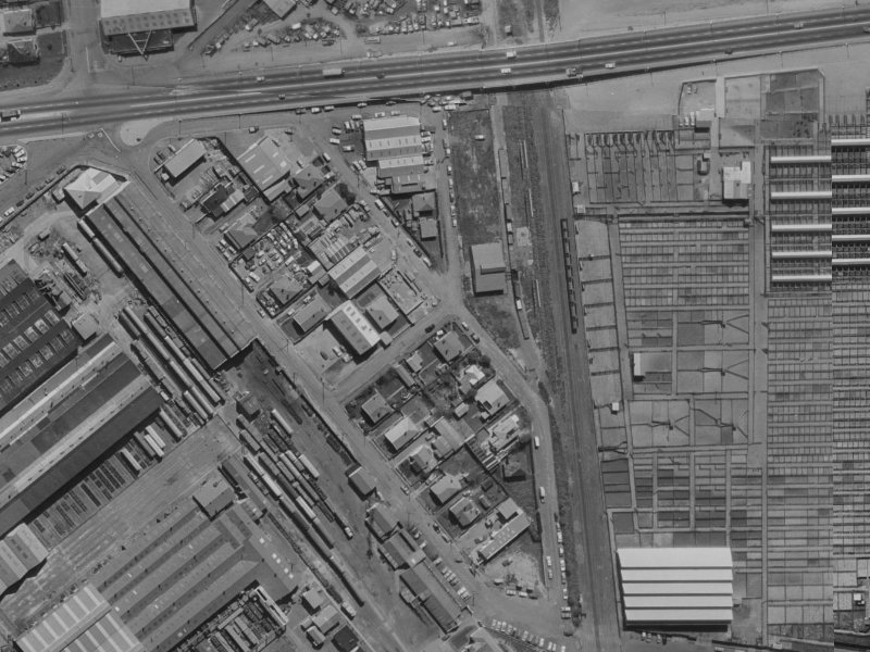 Anderson Street from the air, 1970-1974