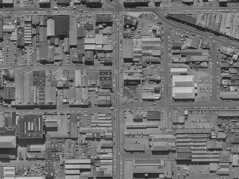 138 Madras Street from the air, 1970-1974