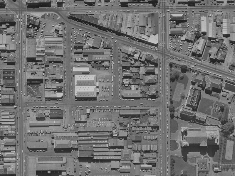 18 Williams Street from the air, 1970-1974