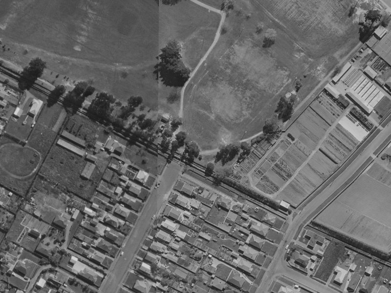 Mackworth Street from the air, 1970-1974