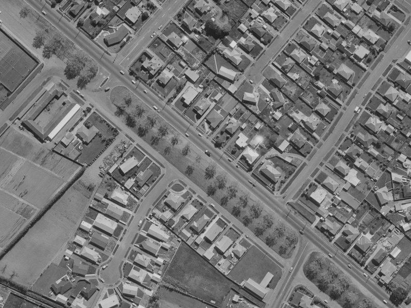 375 Linwood Avenue from the air, 1970-1974