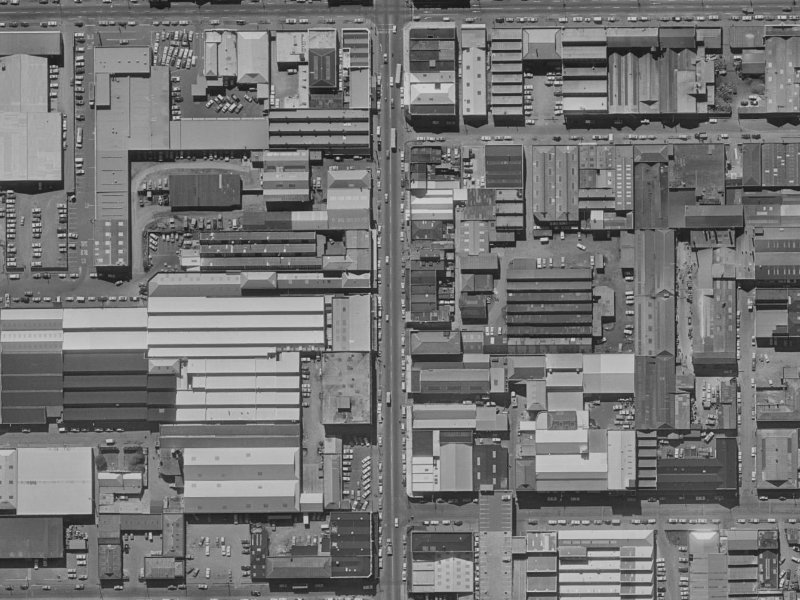 562 Colombo Street from the air, 1970-1974