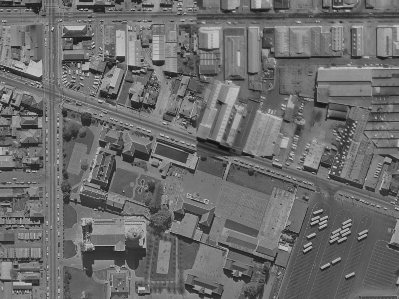 62A Ferry Road from the air, 1970-1974