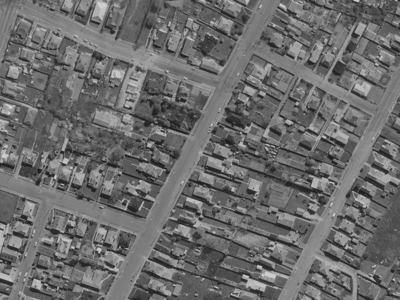60 Mathesons Road from the air, 1970-1974