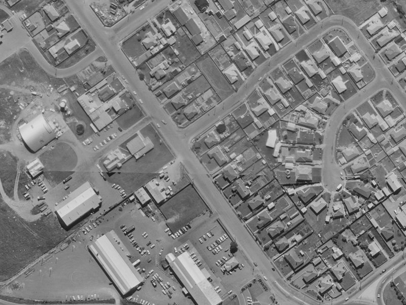 18A Epsom Road from the air, 1970-1974
