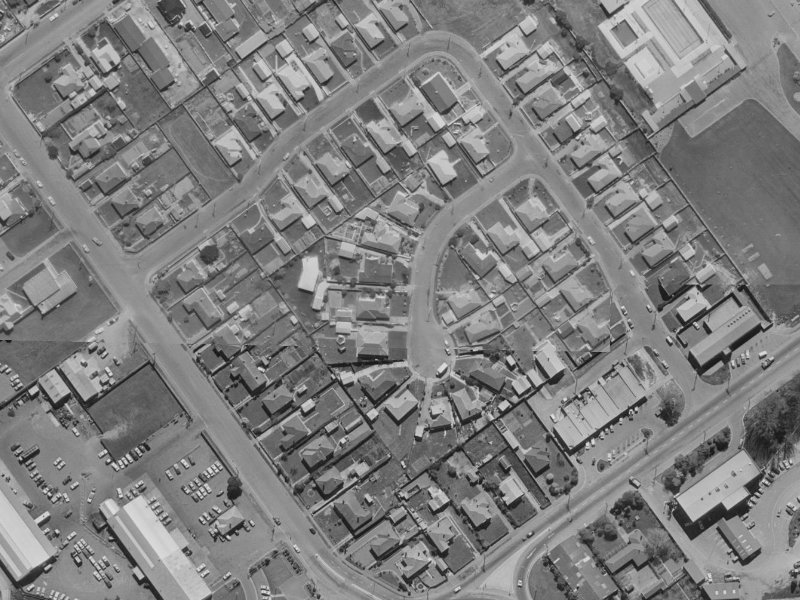 Marshwood Place from the air, 1970-1974