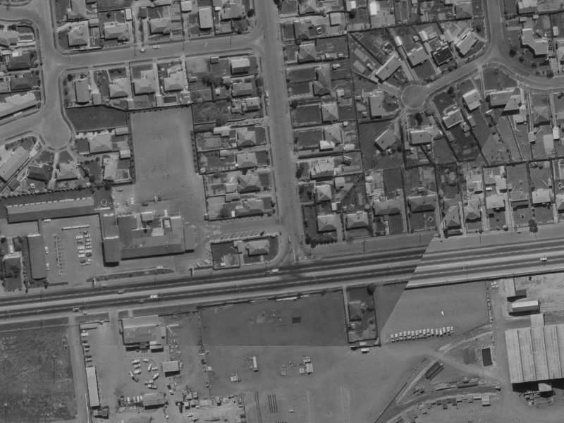 110-112 Wharenui Road from the air, 1970-1974