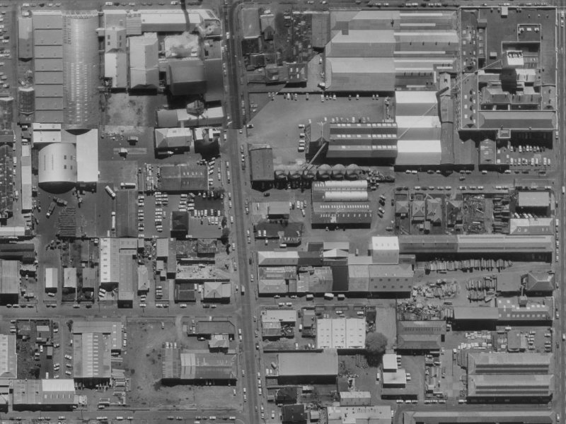 220 Antigua Street from the air, 1970-1974